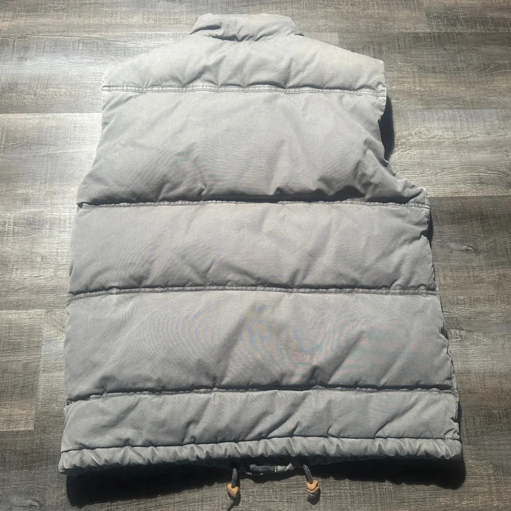 VTG The North‎ Face 550 Down Puffer Vest Mens Medium Grey Flannel Lined Heritage